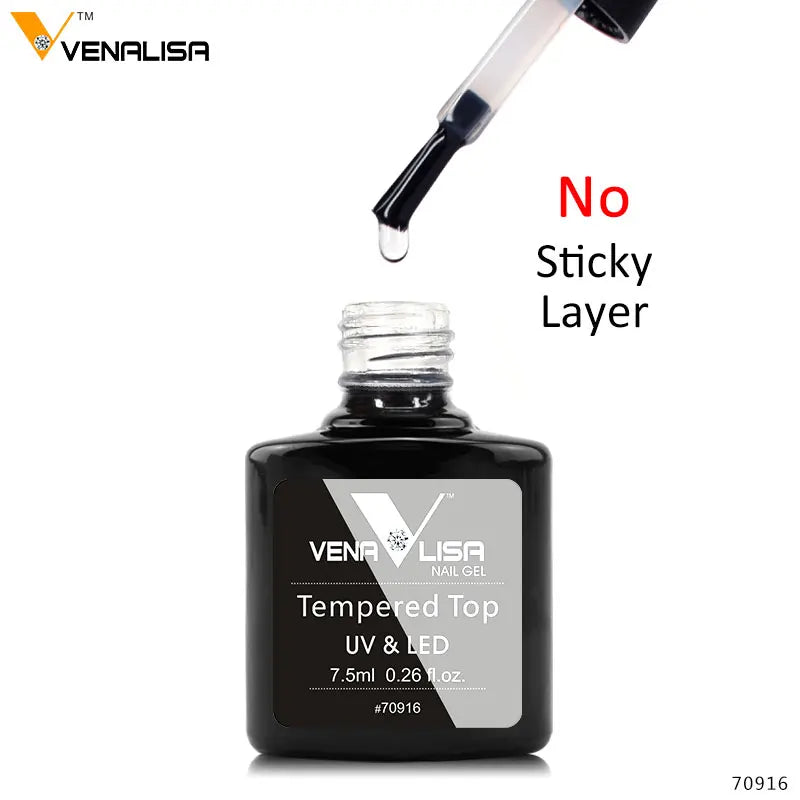 Top coat, base coat, y primer, secado a luz UV, gel VENALISA 7.5ml.