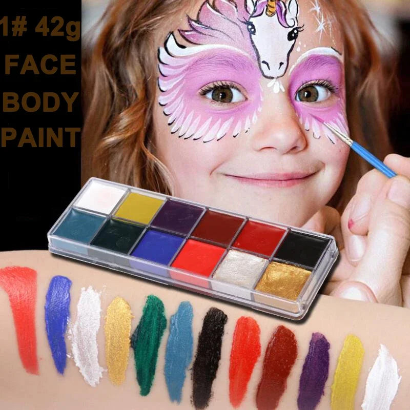 Kit de pintura facial y corporal al óleo.