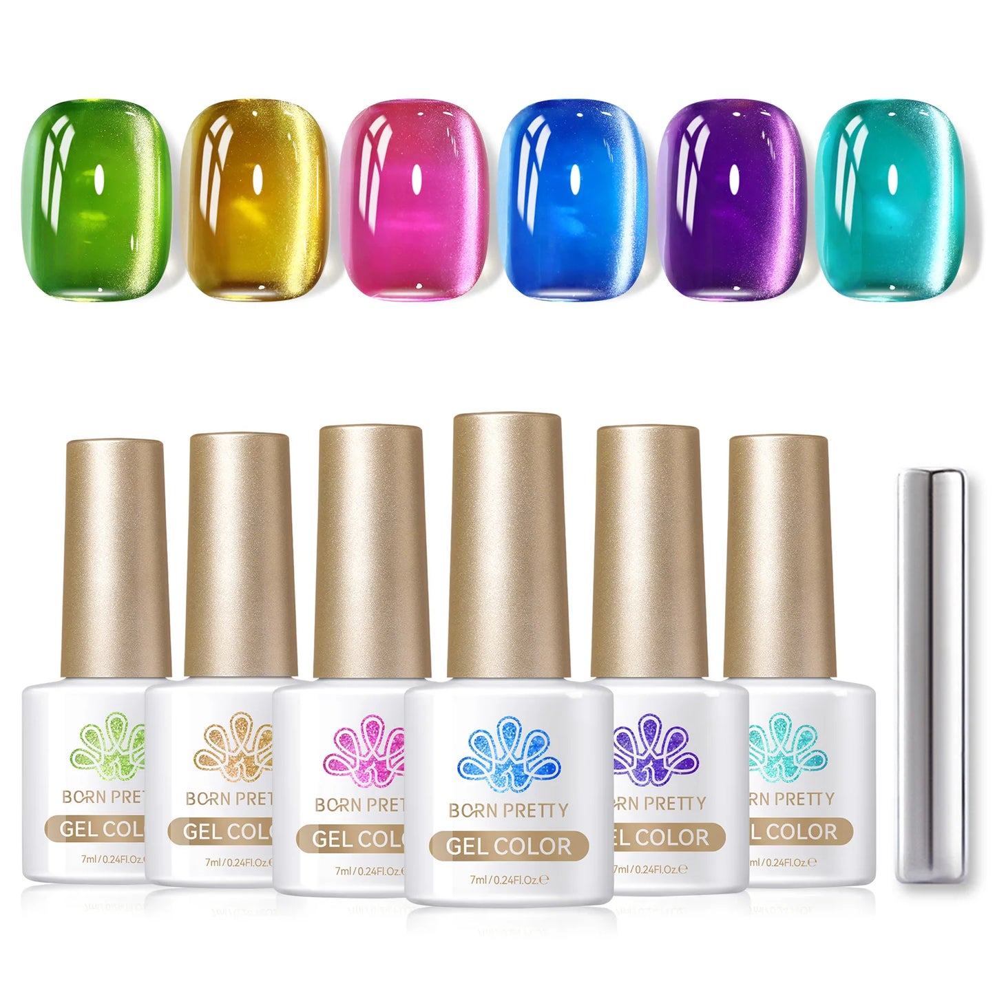 Sets de 6 esmaltes de ojo de gato BORN PRETTY