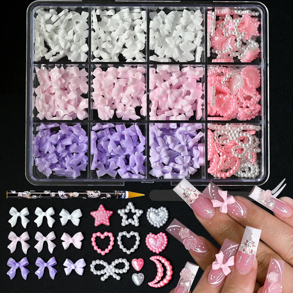 +15 Sets de decoraciones para uñas Kawaii
