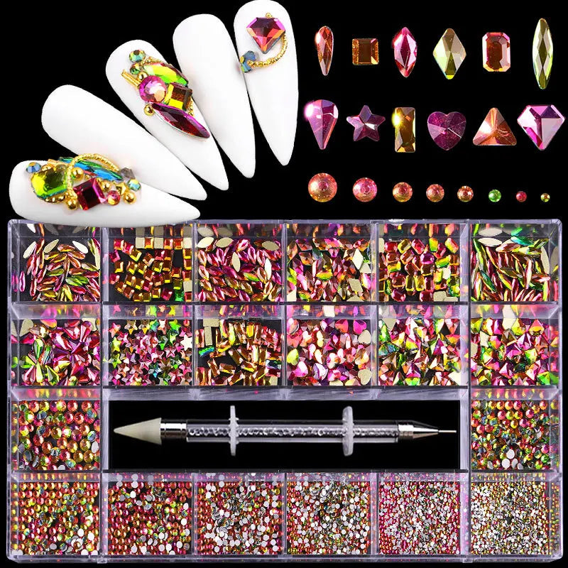 Piedras decorativas de cristal para uñas