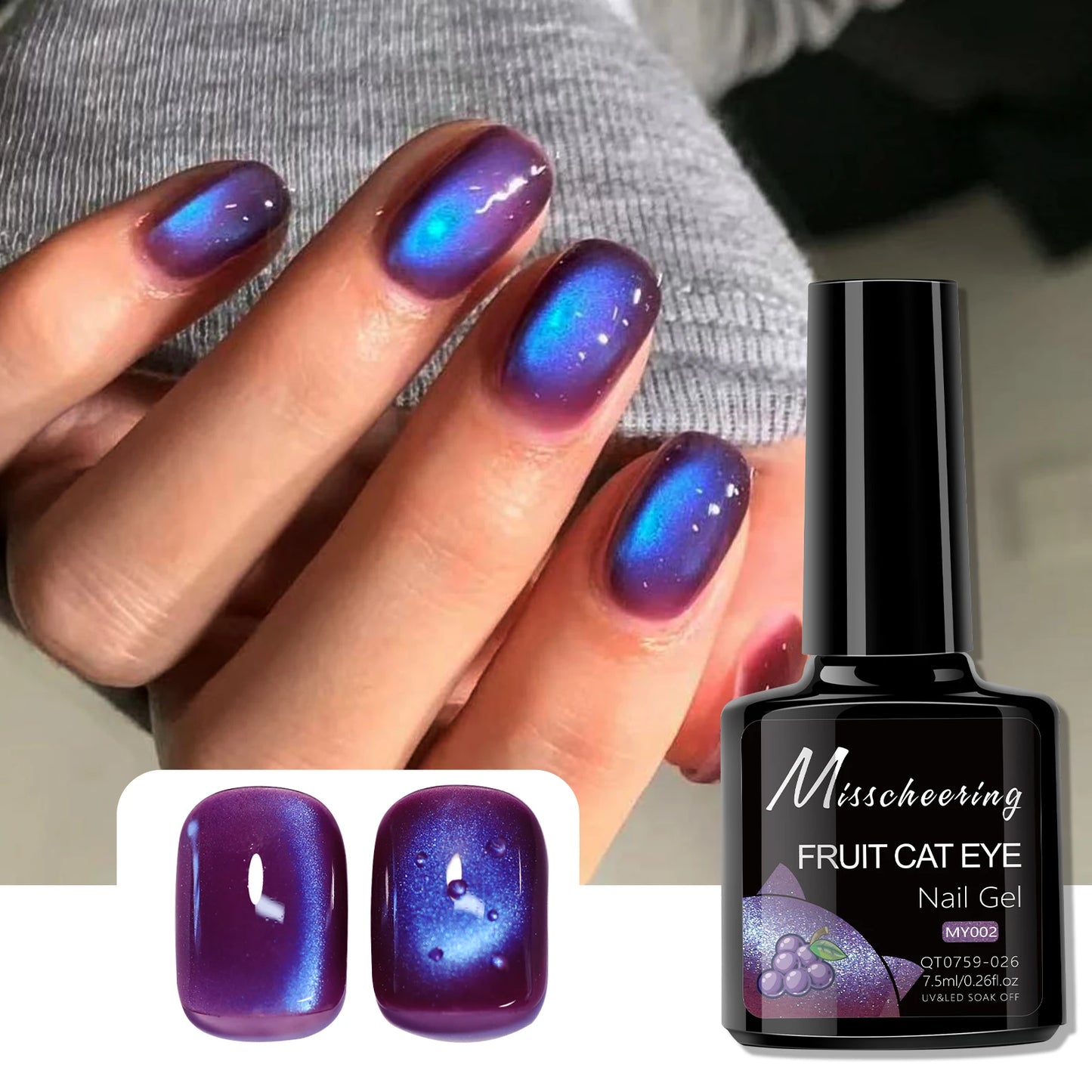Misscheering magnetic gel polishes