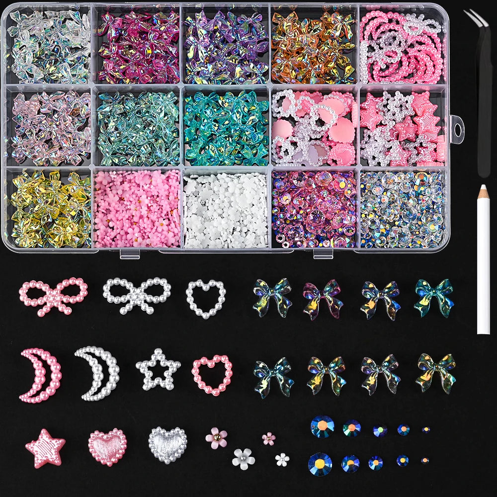 +15 Sets de decoraciones para uñas Kawaii