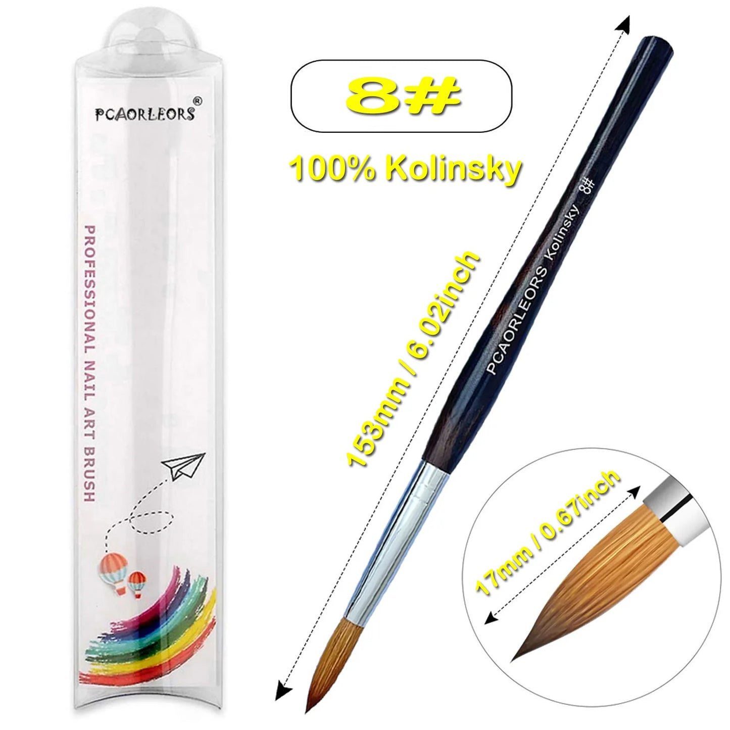 Pinceles para manicura y pedicura.