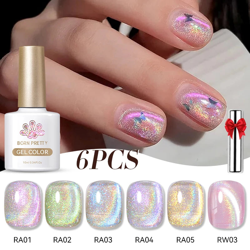 Sets de 6 esmaltes de ojo de gato BORN PRETTY