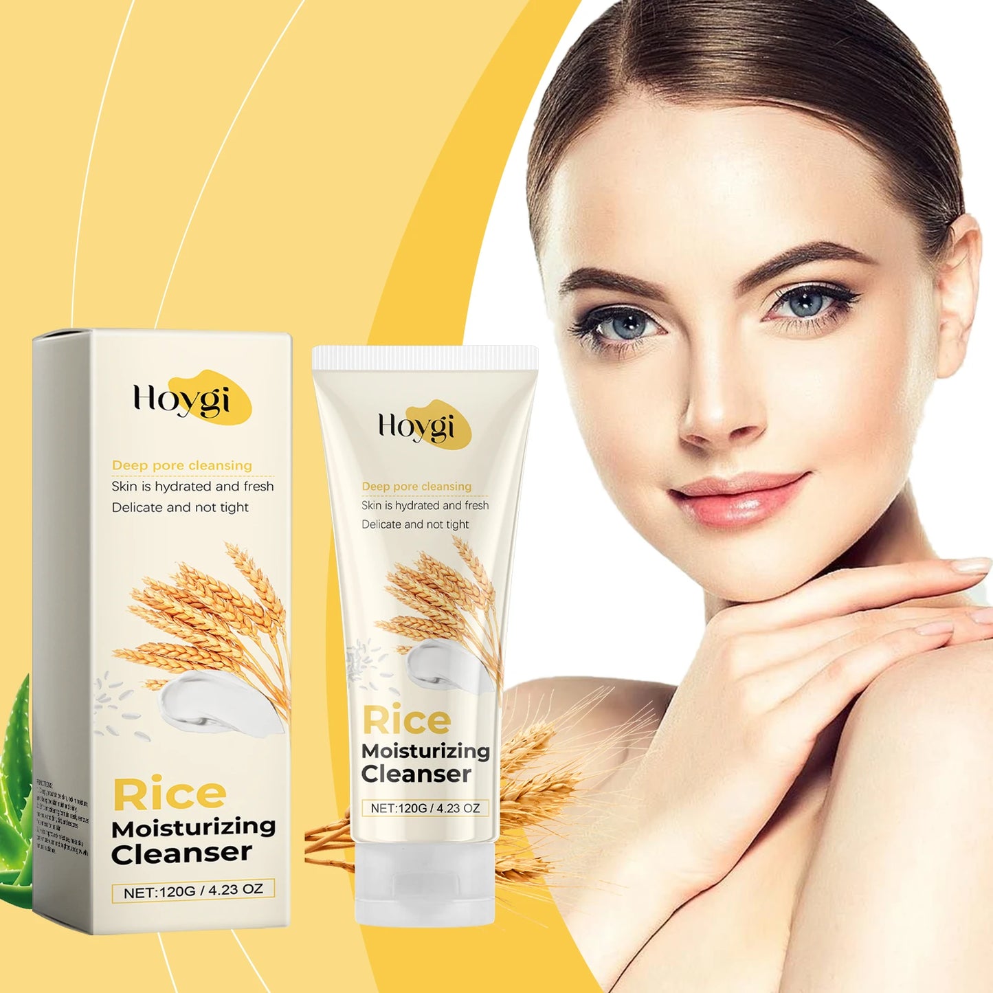 Limpiador facial de leche de arroz.