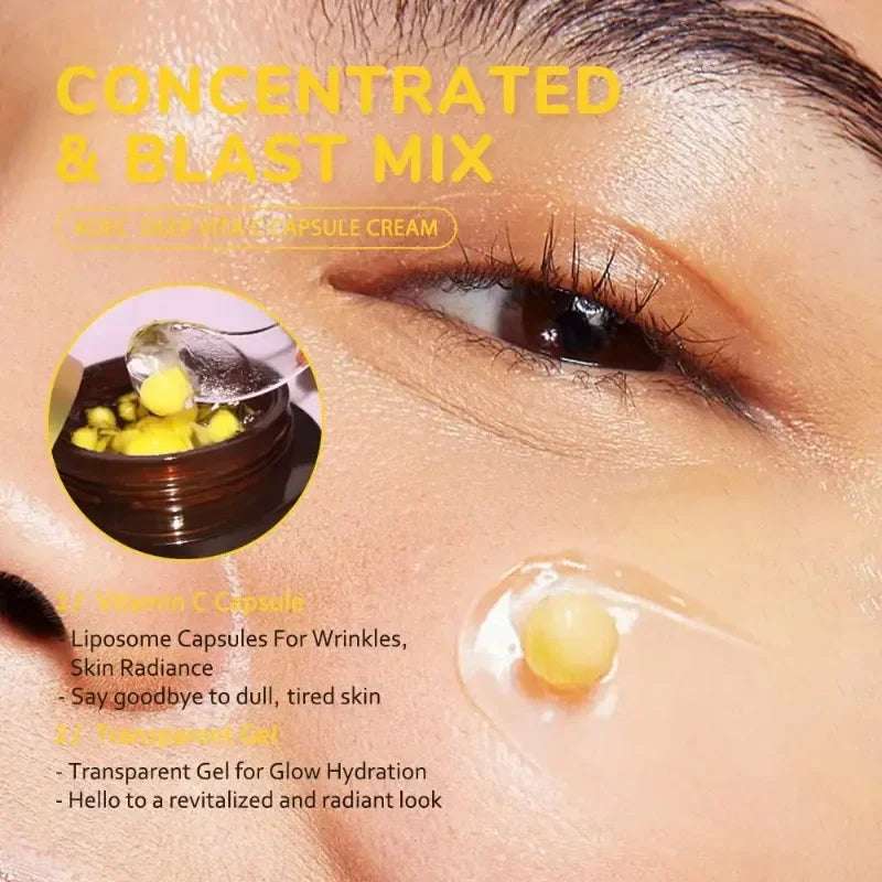 Crema faciales en cápsulas con vitamina C