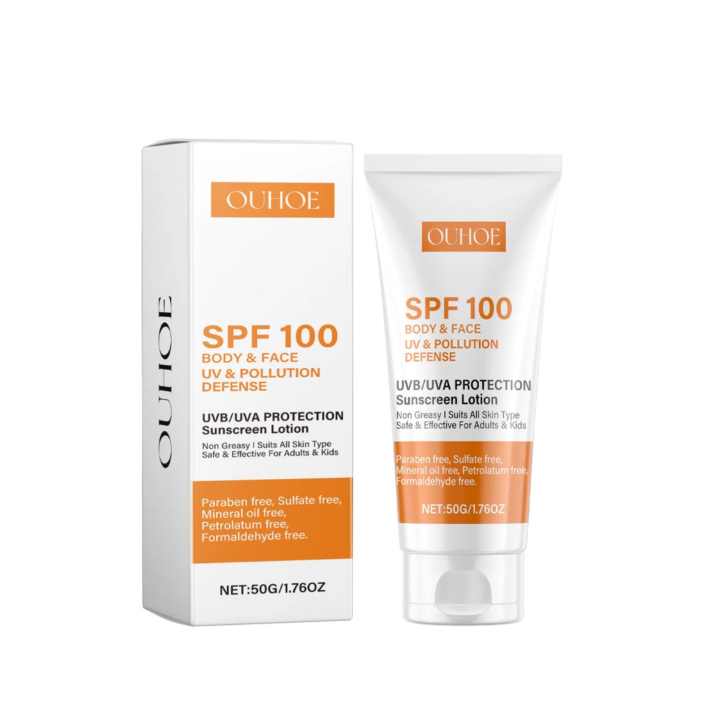 Crema con protección solar SPF100 OUHOE