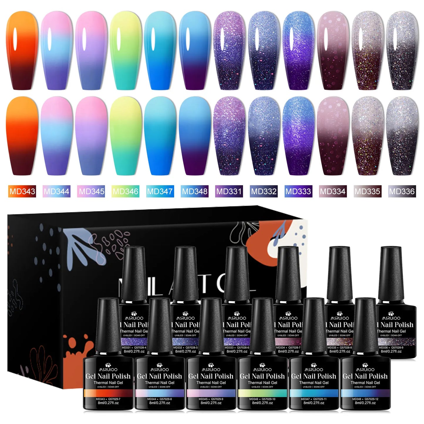 Set de esmaltes en gel MSRUIOO.