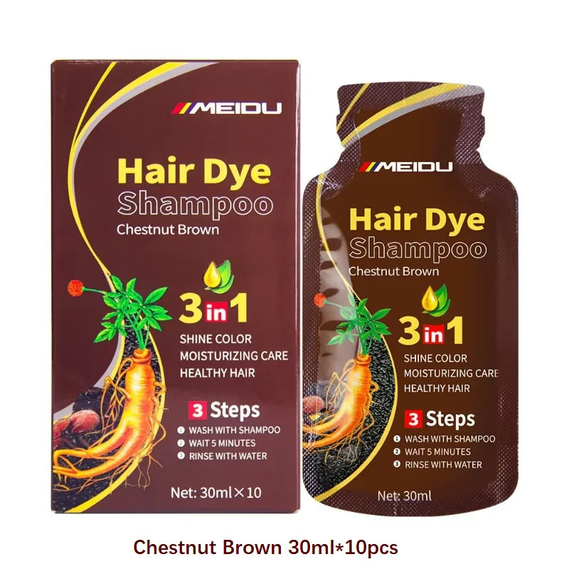 HAIRDEYChampún para conservar teñido de negro en el cabello.