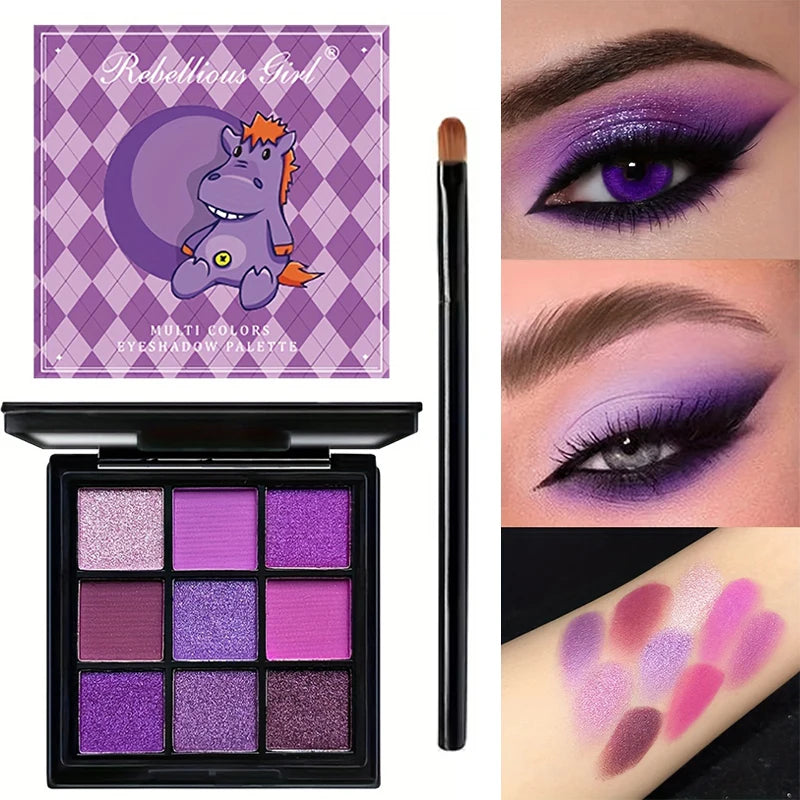 Paleta de Sombras Rebellius girl de 9 Colores.