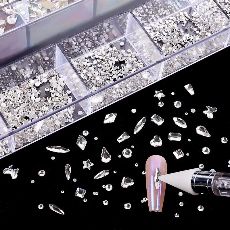 Piedras decorativas de cristal para uñas