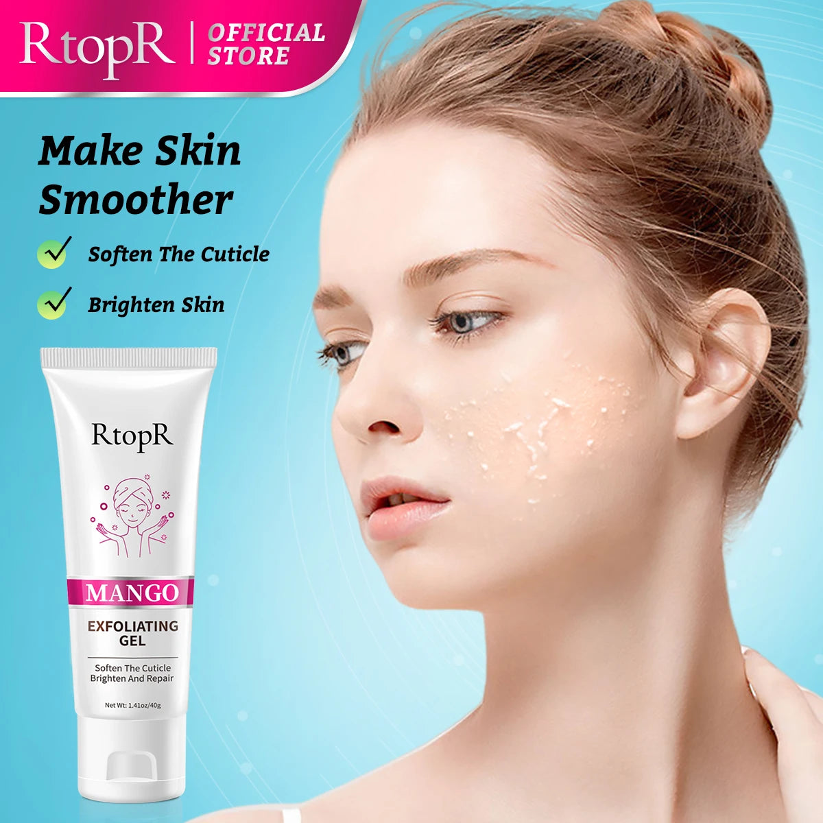 Exfoliante facial de extractos de mango RTOPR