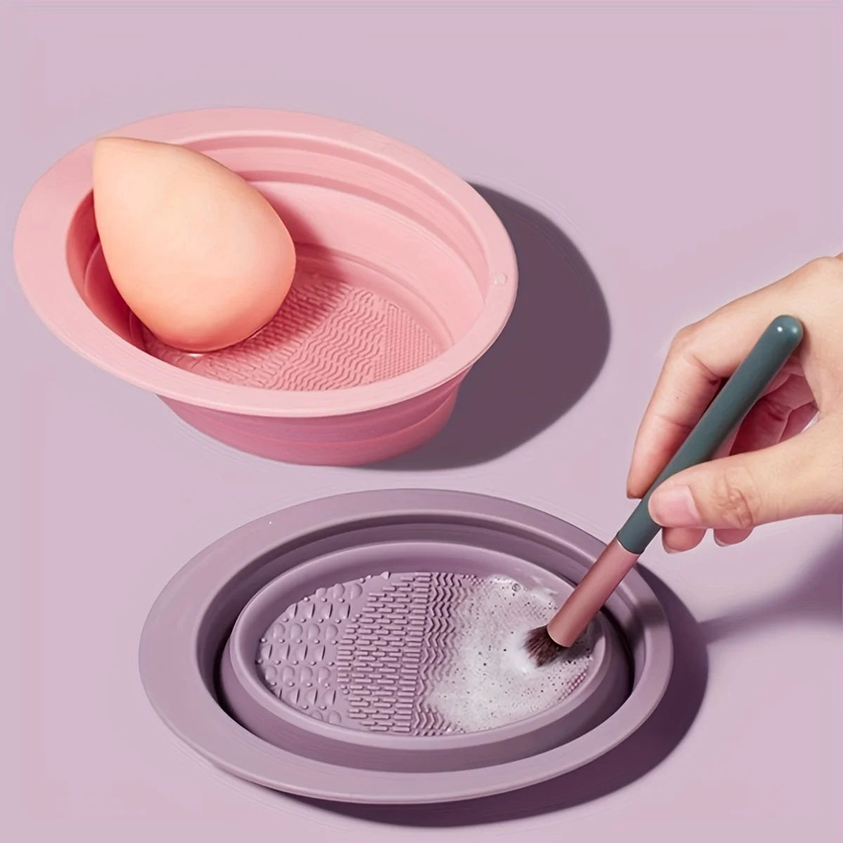 Herramienta de silicona para limpieza de brochas