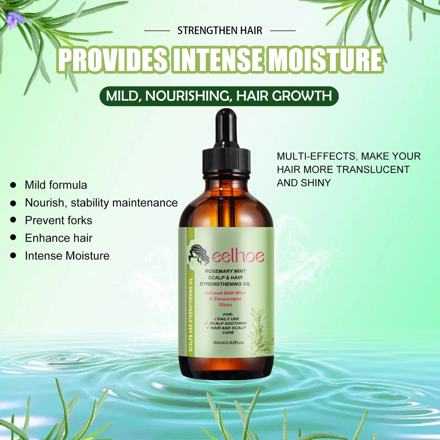 EELHOE Aceite de romero para crecimiento del cabello