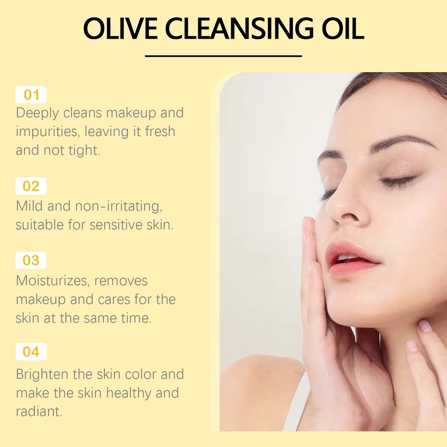 Aceite de oliva, desmaquillante eliminándolo con facilidad.