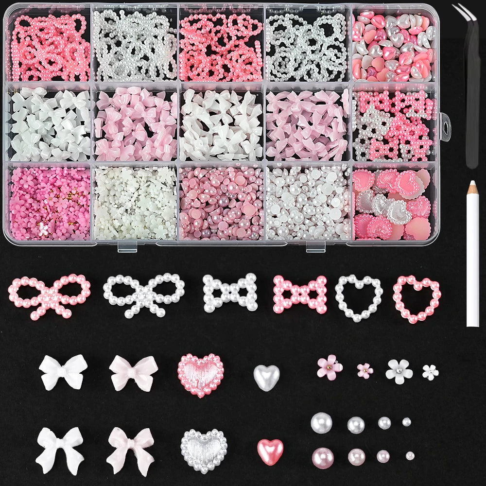 +15 Sets de decoraciones para uñas Kawaii