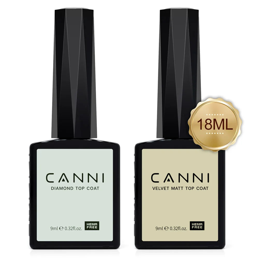 CANNI HEMA FREE base y top coat secado UV