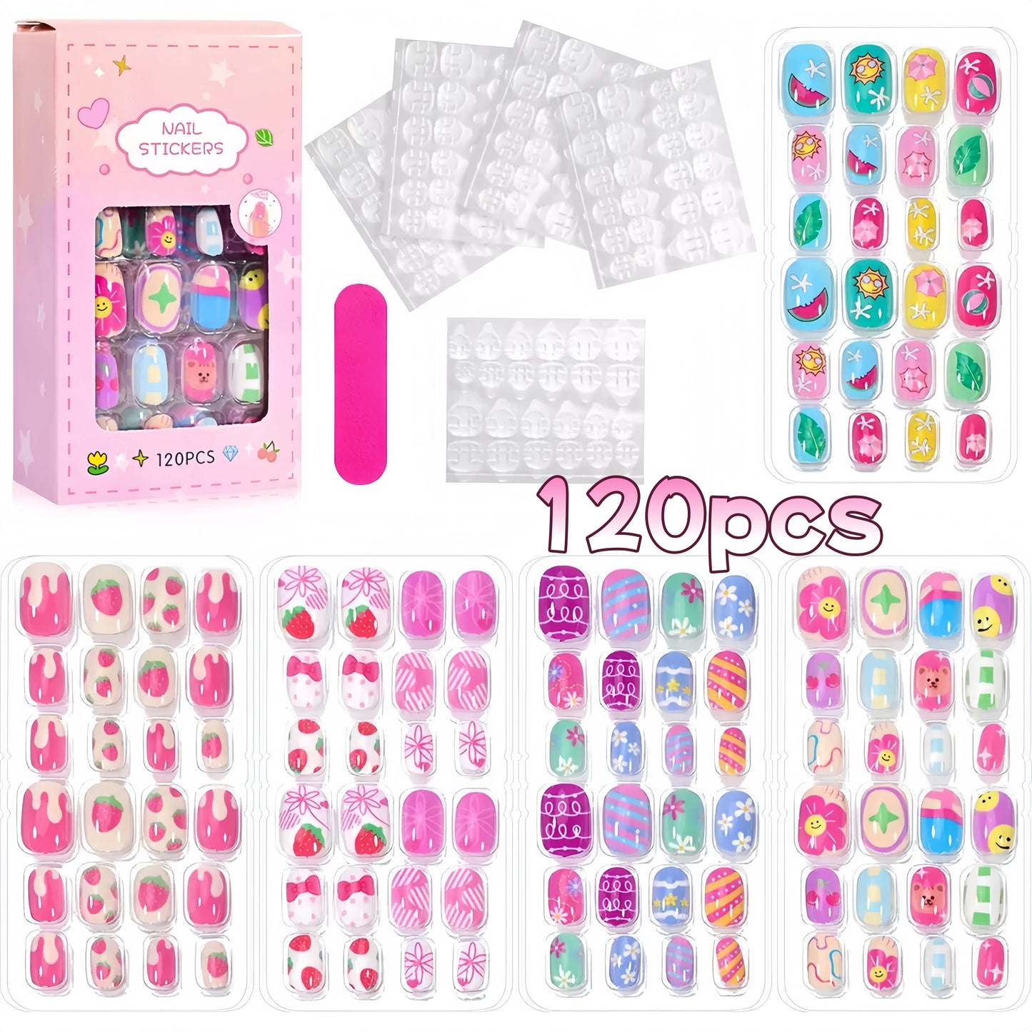 Set de uñas postizas florales