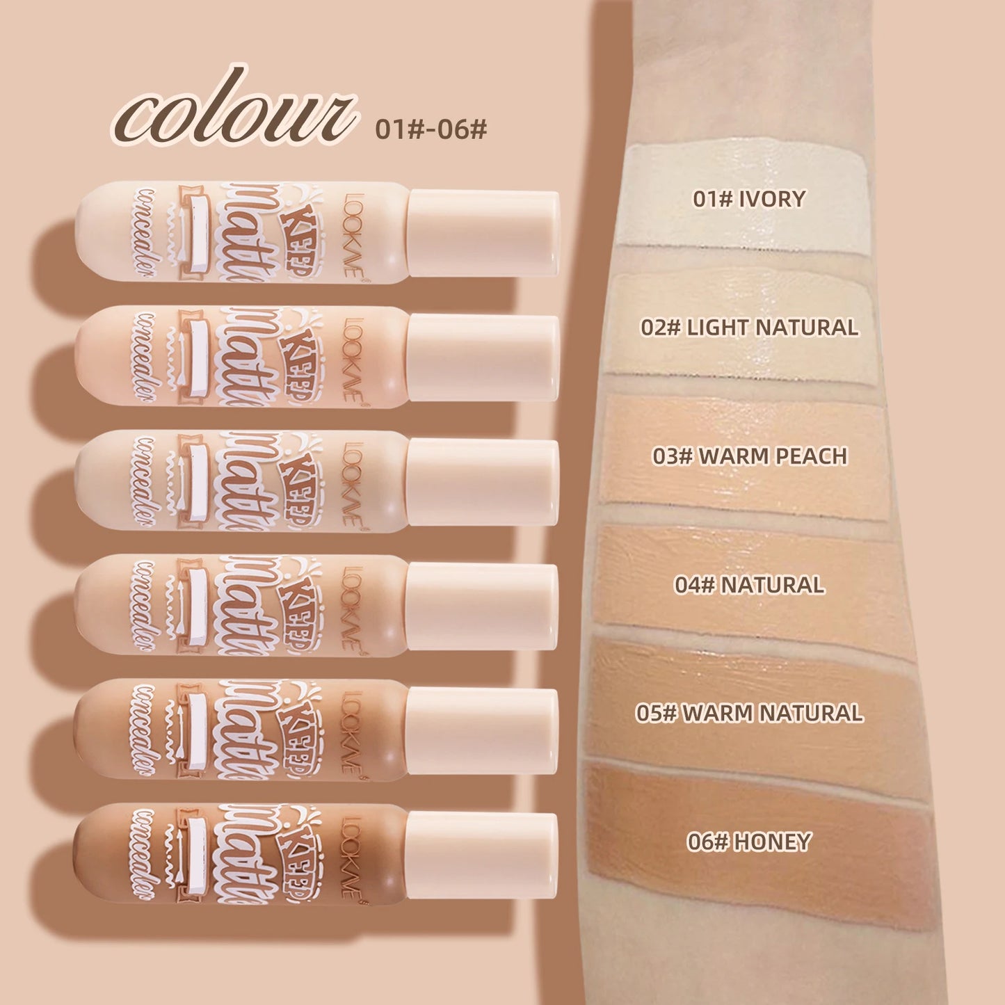 Corrector líquido de alta cobertura LOOKWE.