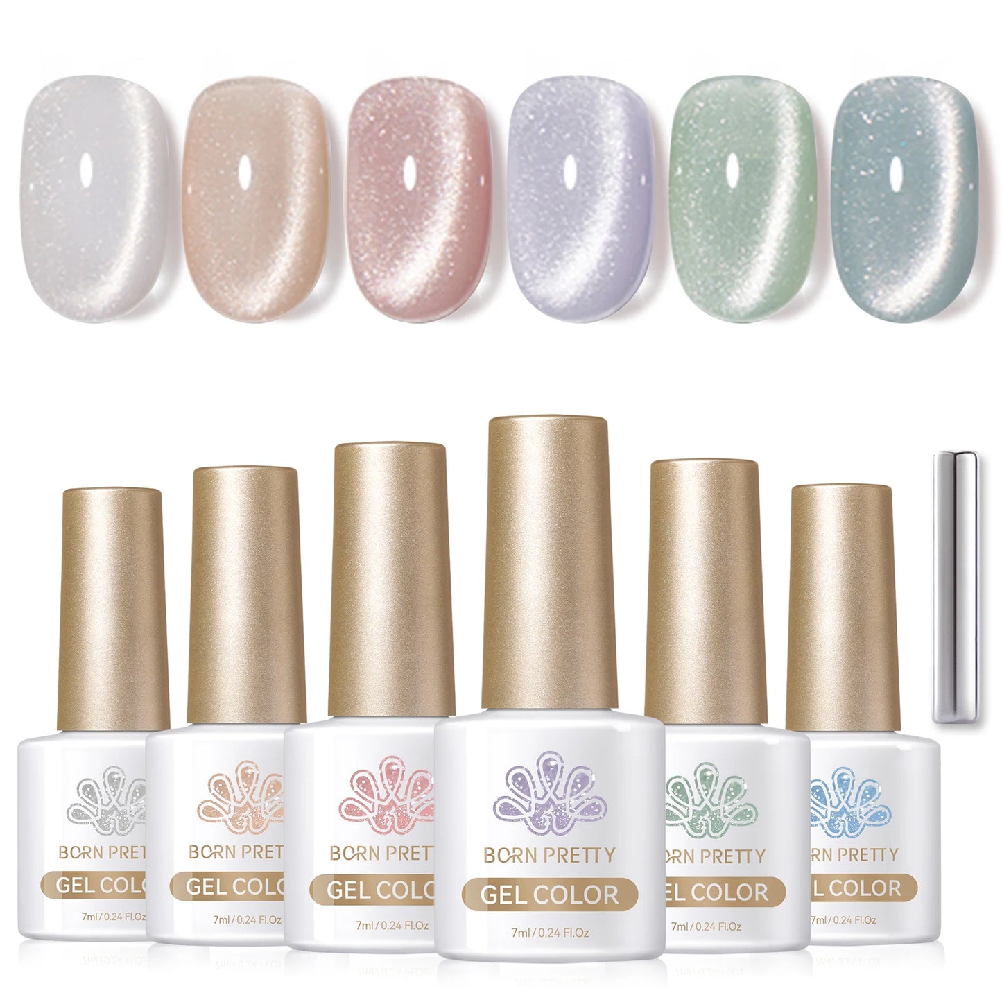 Sets de 6 esmaltes de ojo de gato BORN PRETTY
