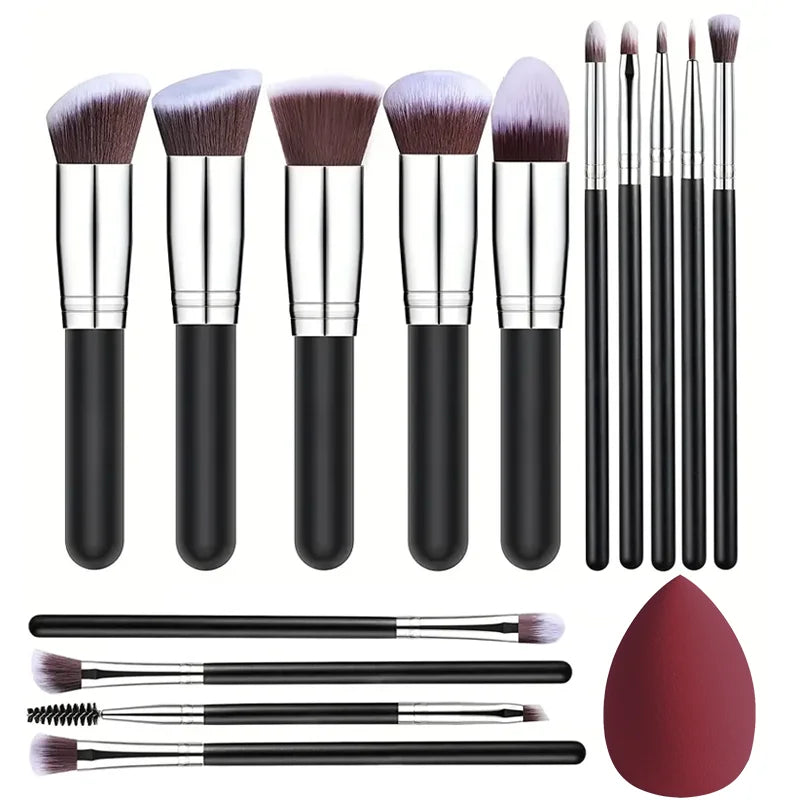 Set de 14 Brochas de Maquillaje.