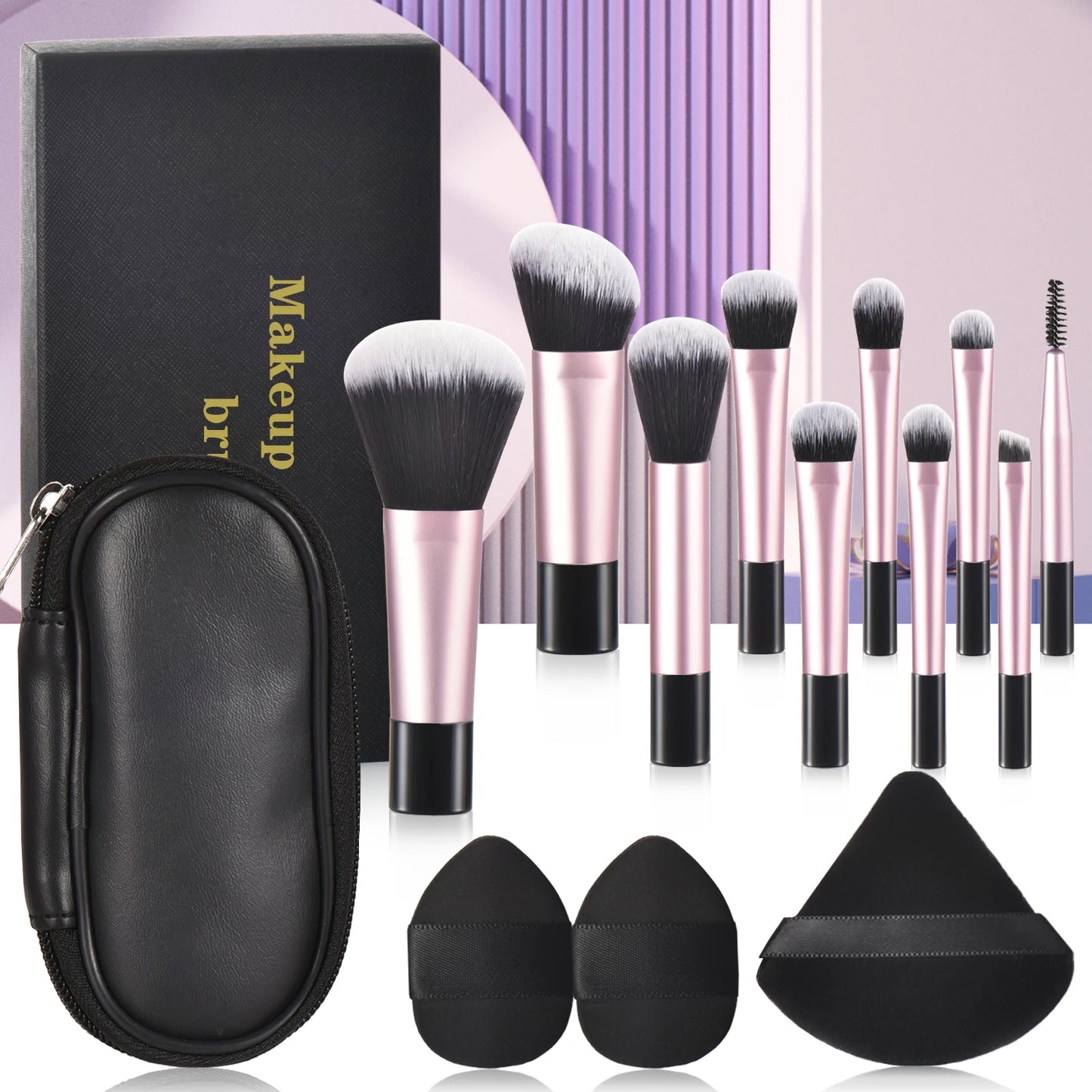 Set de 10 Mini Brochas de Maquillaje.
