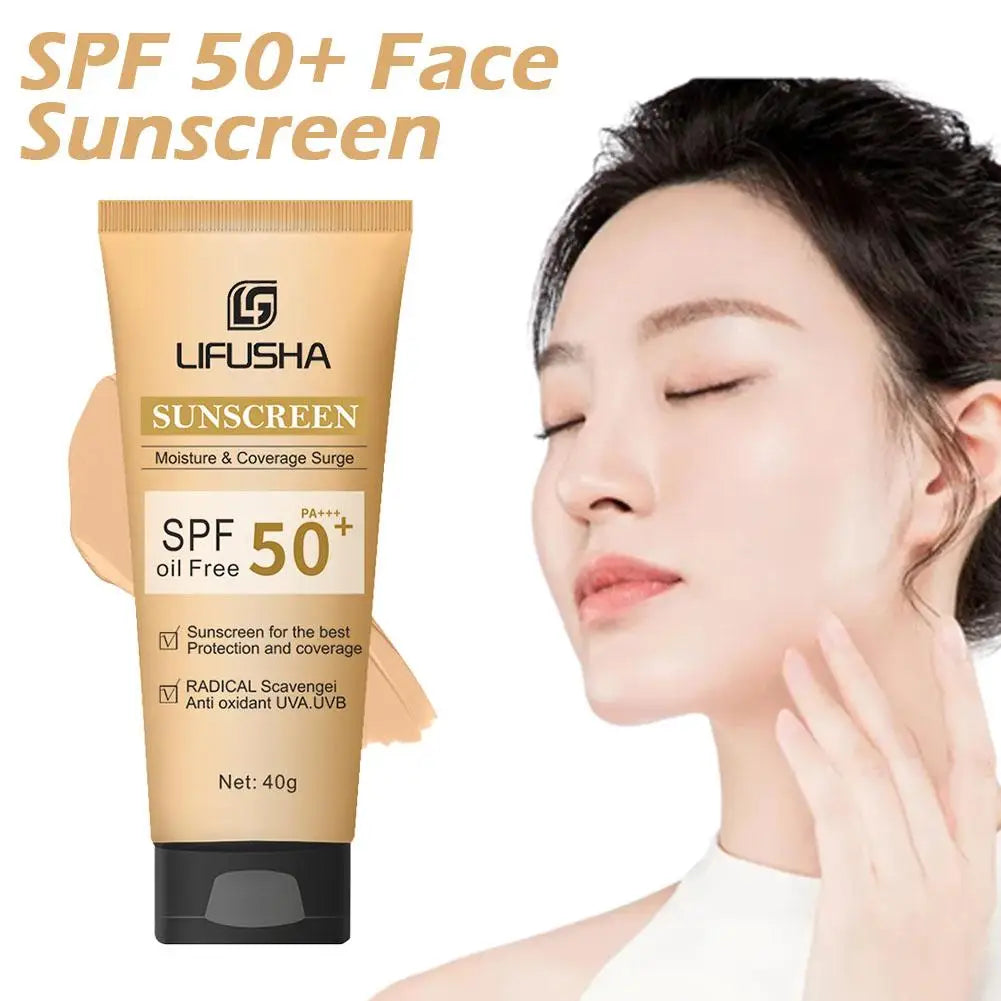 Protector solar SPF50+ con antioxidantes.