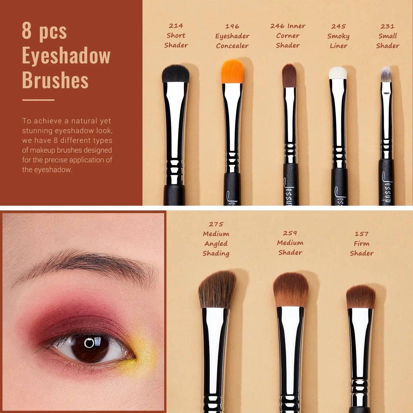 Set de Brochas para Ojos Jessup