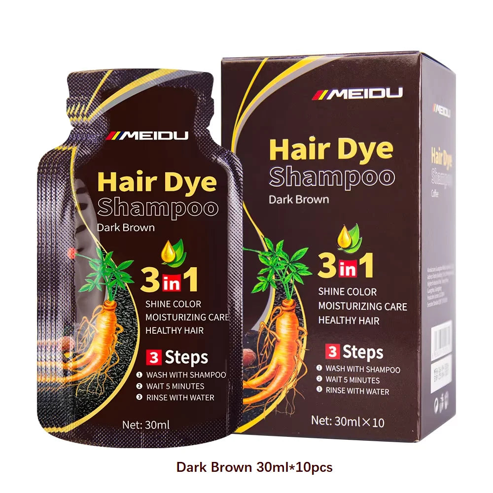HAIRDEYChampún para conservar teñido de negro en el cabello.