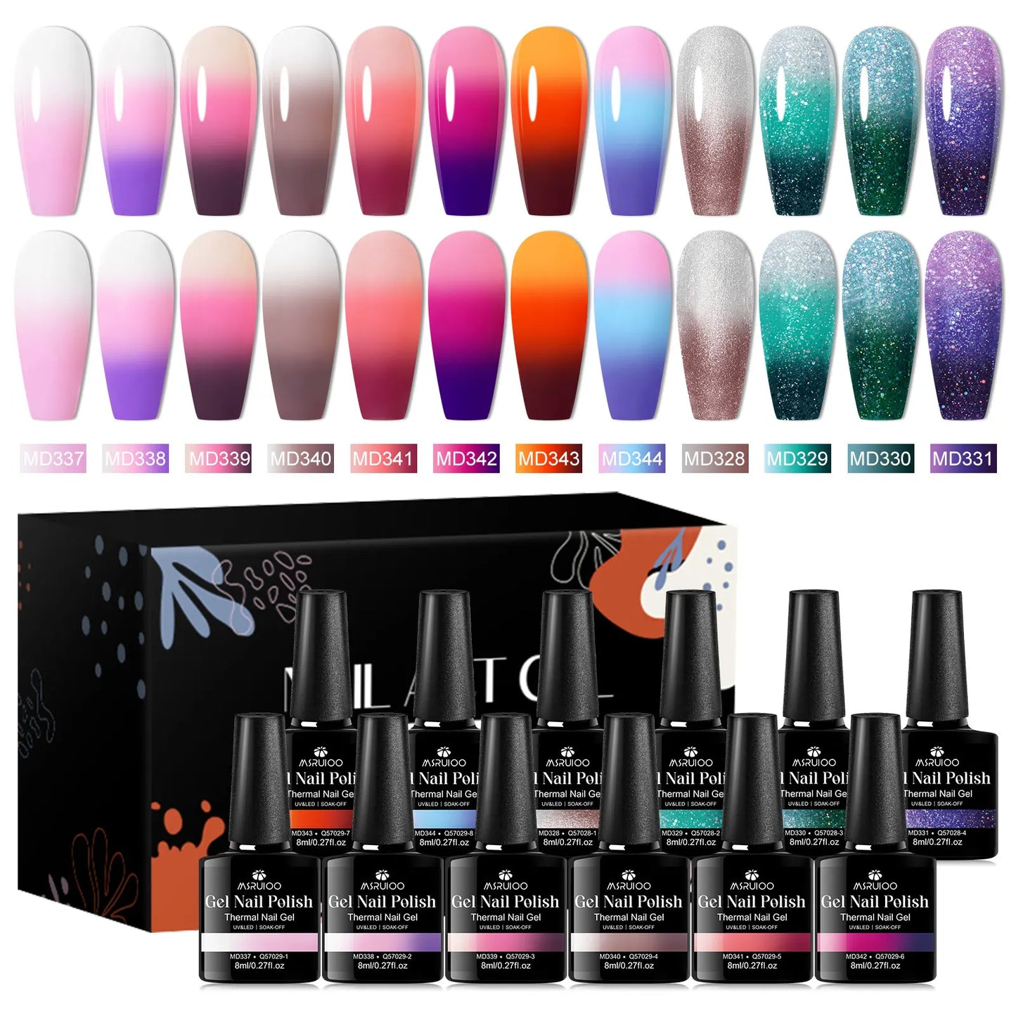 Set de esmaltes en gel MSRUIOO.