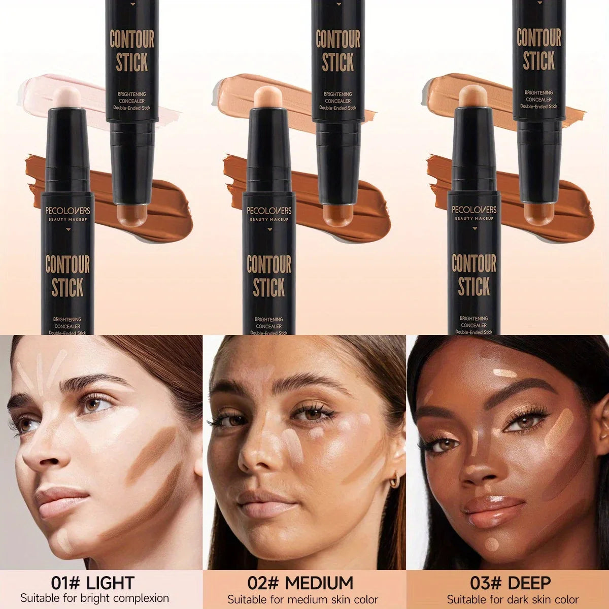 Contorno, Bronceador e iluminador en crema Pecolovers