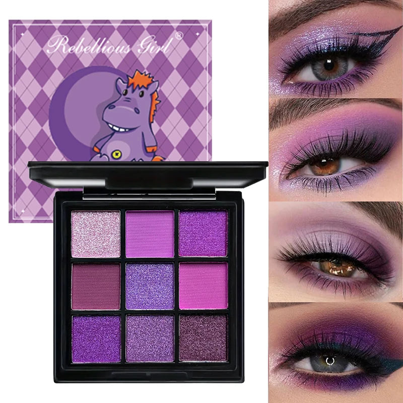 Paleta de Sombras Rebellius girl de 9 Colores.