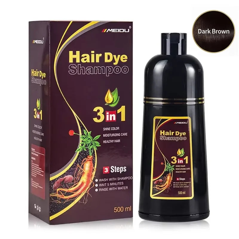 HAIRDEYChampún para conservar teñido de negro en el cabello.