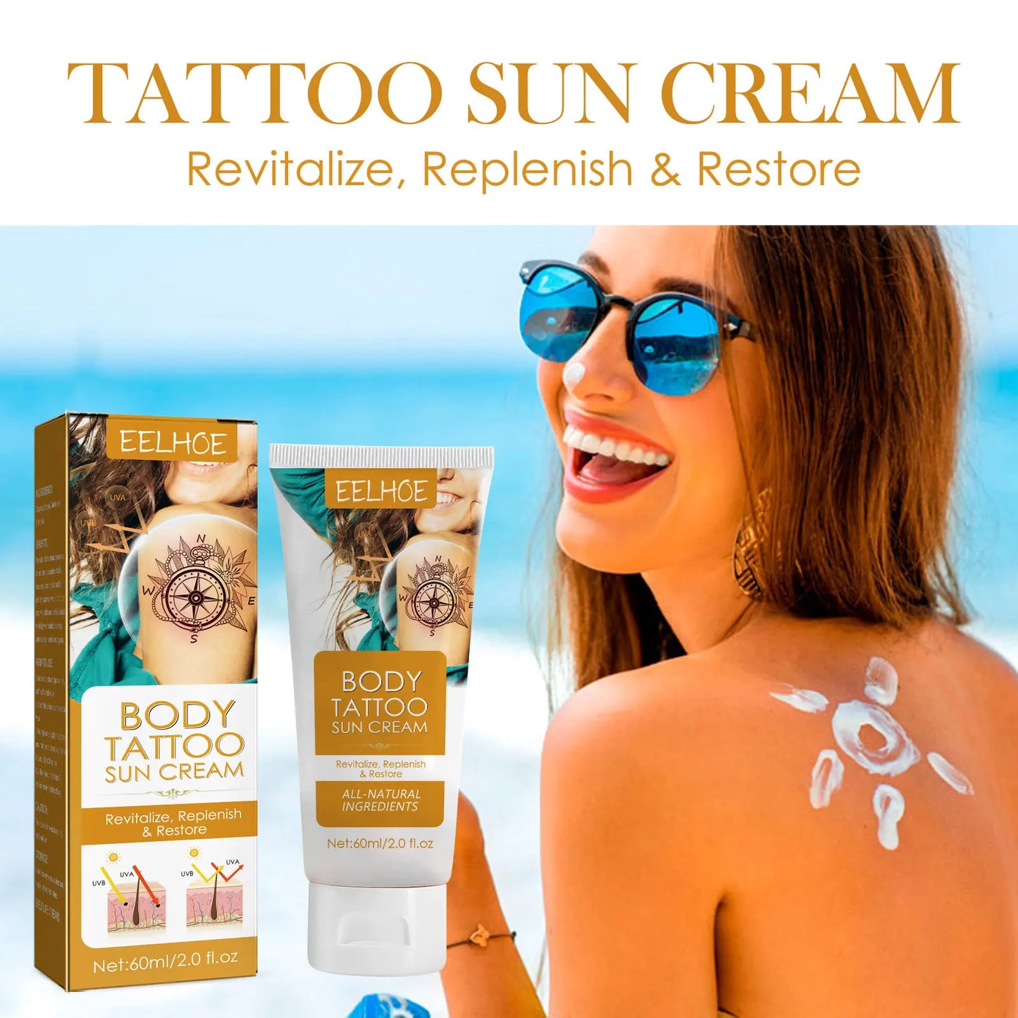 Sunscreen for tattooed skin.
