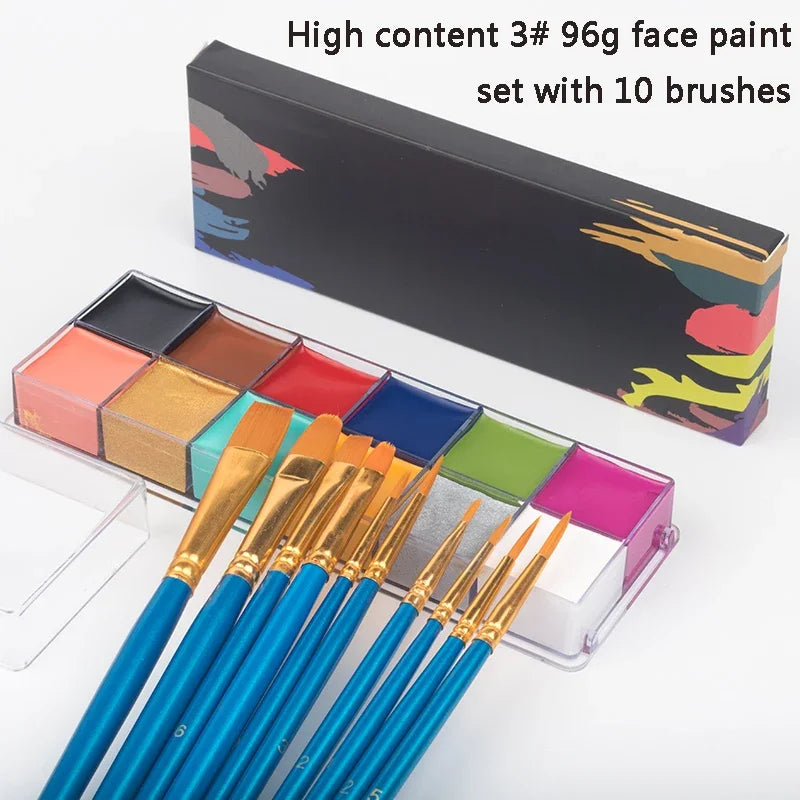 Kit de pintura facial y corporal al óleo.