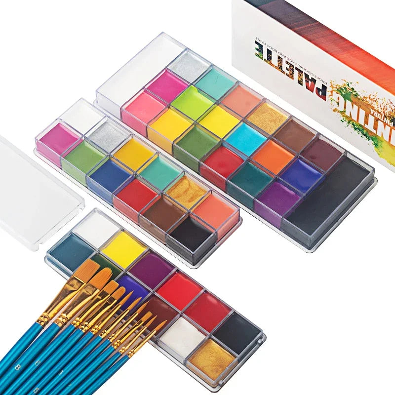 Kit de pintura facial y corporal al óleo.