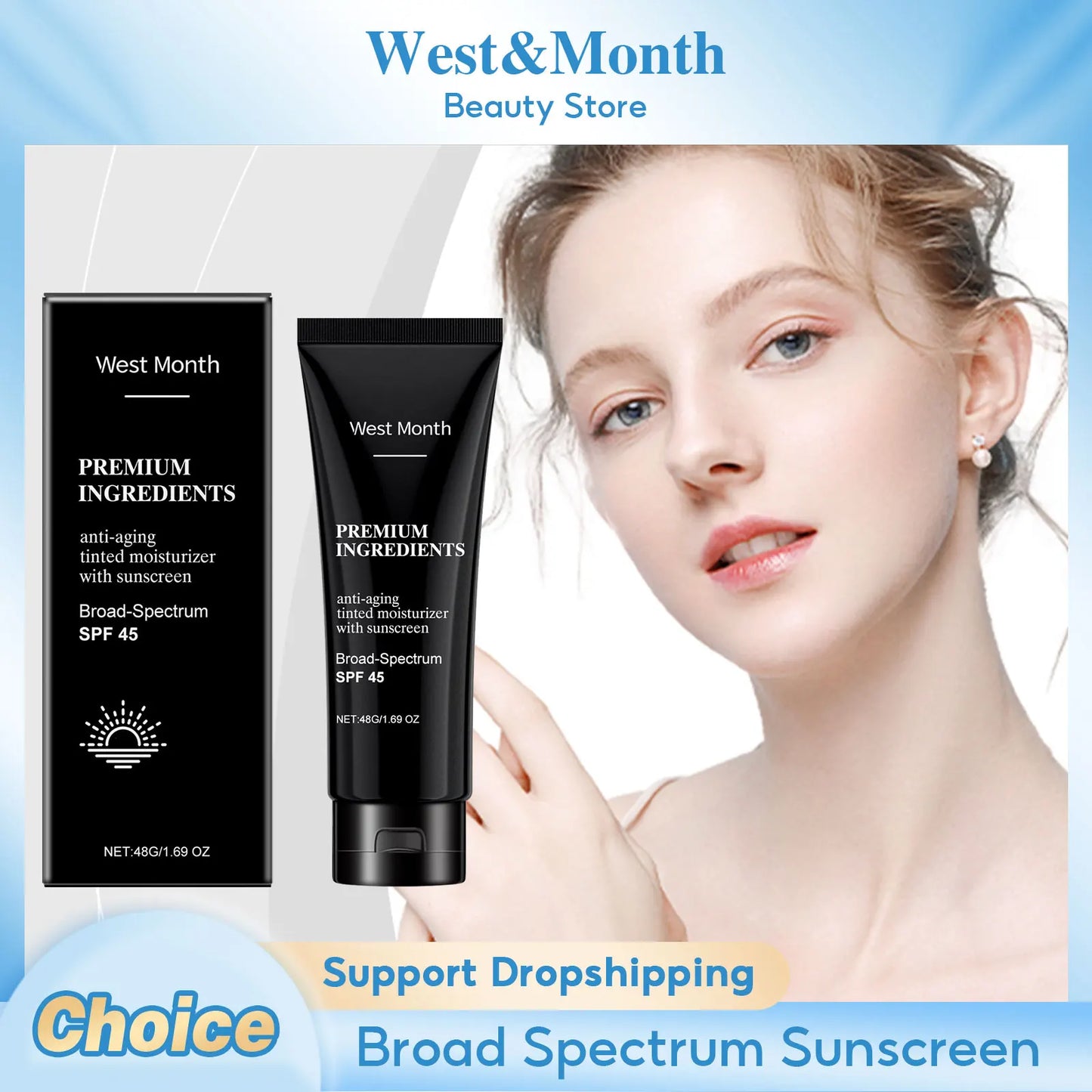 Anti-aging sunscreen with SPF 45