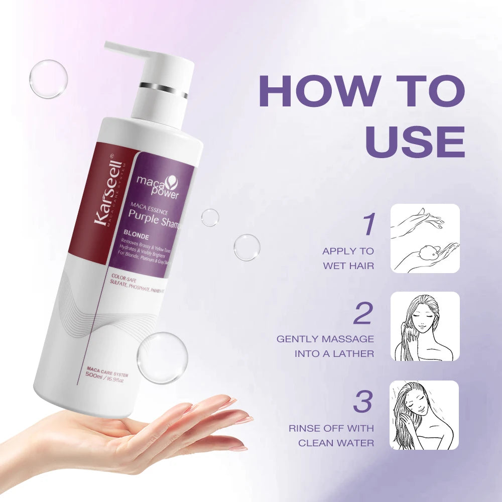 Shampoo Matizador Karseell Maca Power Purple
