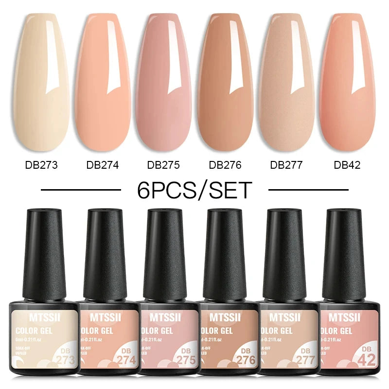 82 Sets of 6 MTSSII UV Nail Polishes