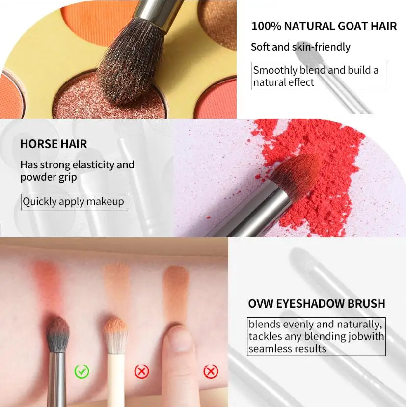 Set de 6 Brochas para Sombras de Ojos OVW