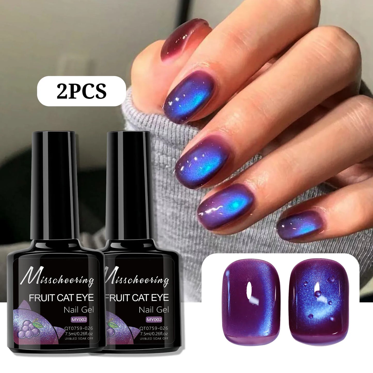 Misscheering magnetic gel polishes