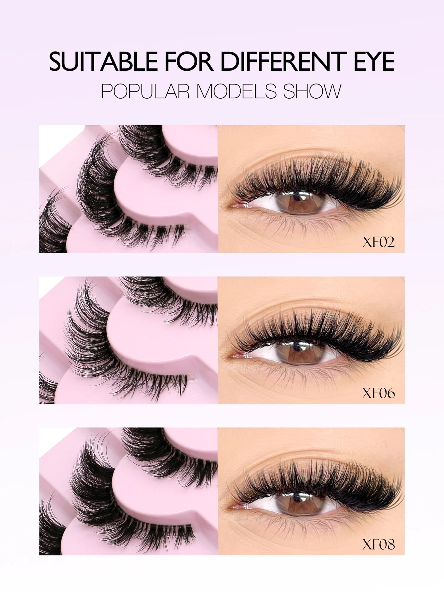 Pestañas Postizas GROINNEYA Cat Eye
