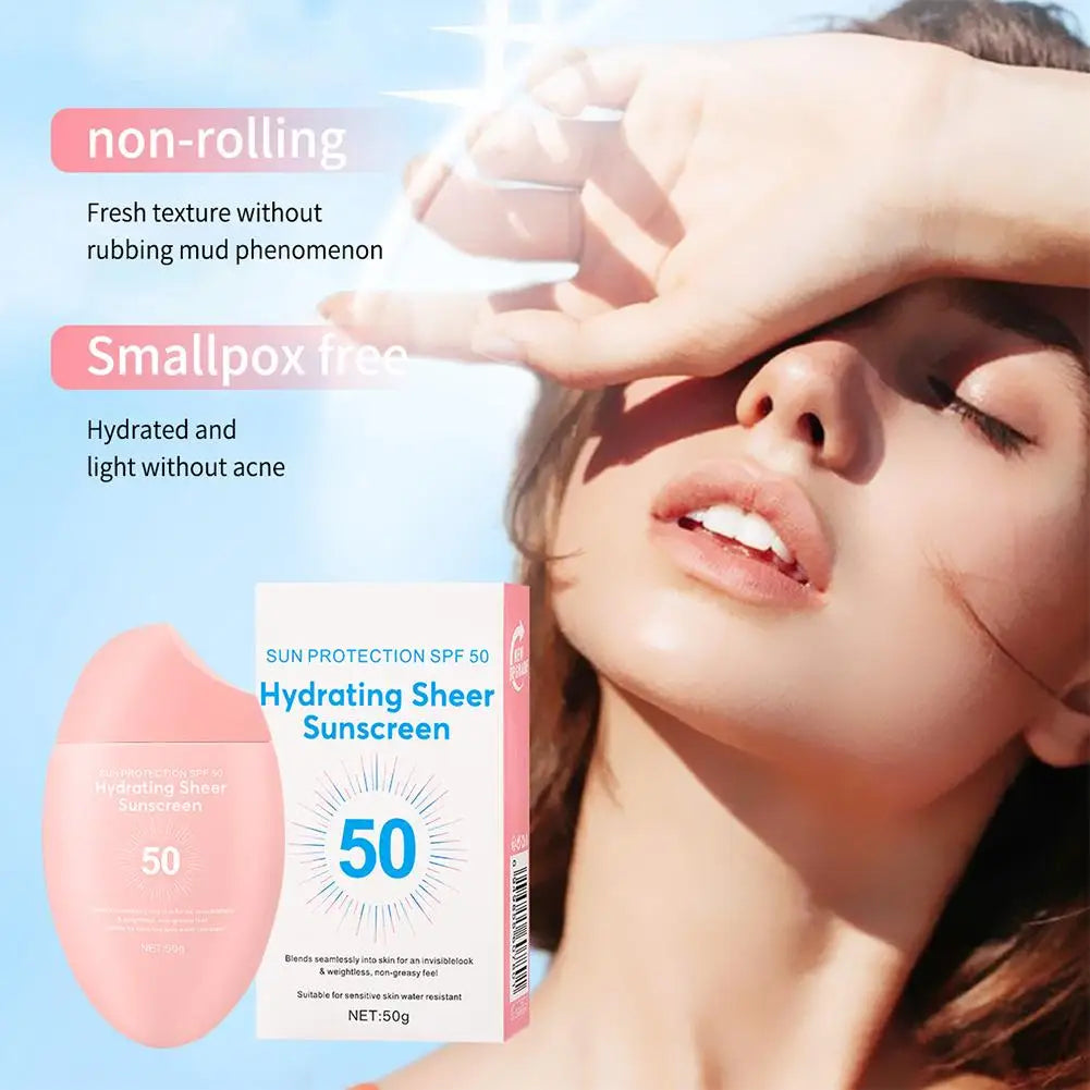 Crema solar 50 SPF protección solar ligera y eficaz.
