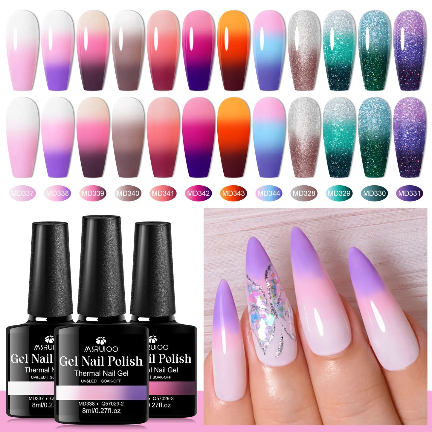 Set de esmaltes en gel MSRUIOO.