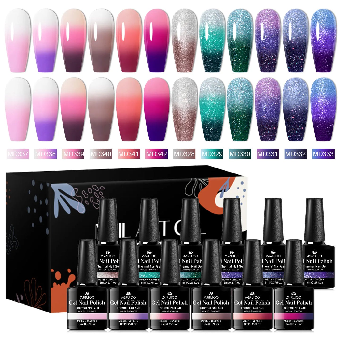 Set de esmaltes en gel MSRUIOO.