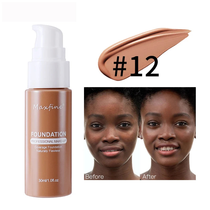 Base líquida profesional MAXFINE (12 tonos)