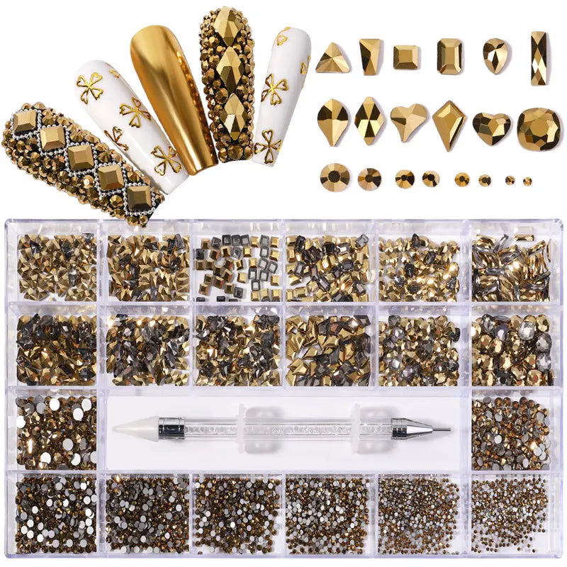 Piedras decorativas de cristal para uñas
