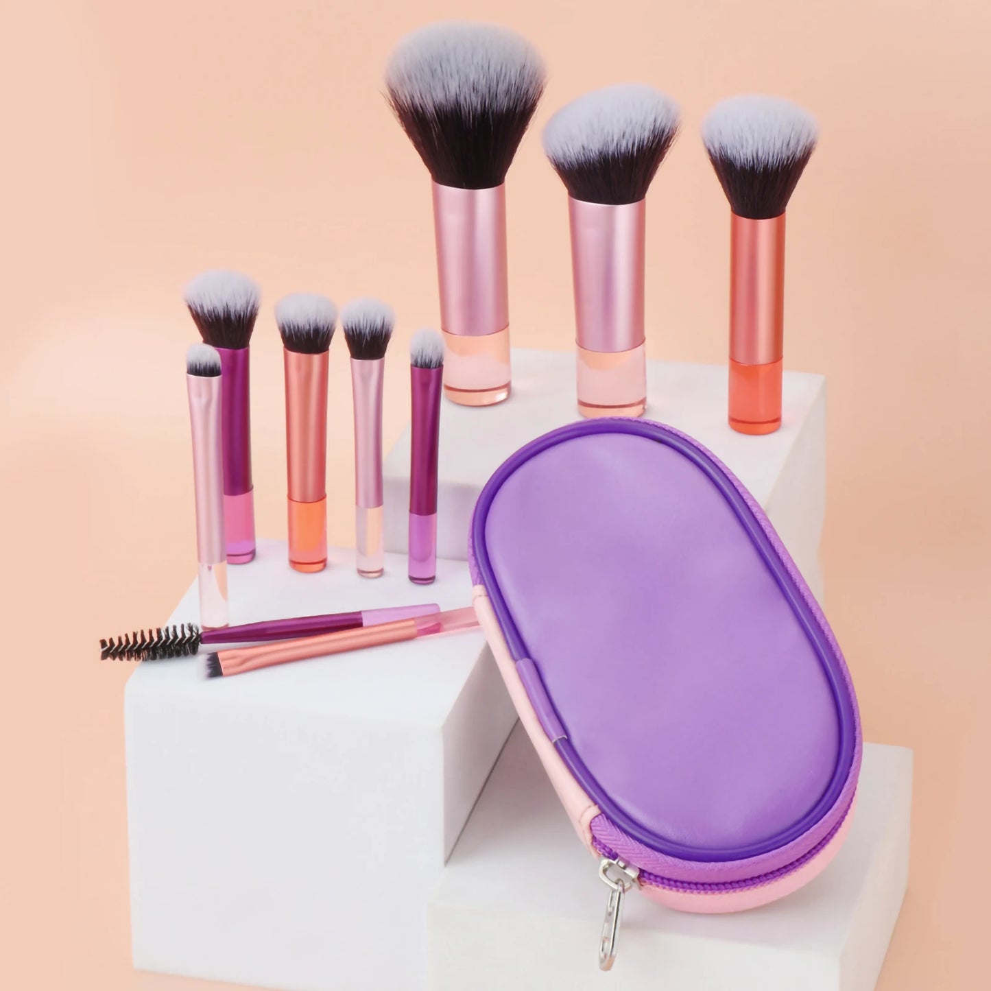 Set de 10 Mini Brochas de Maquillaje.