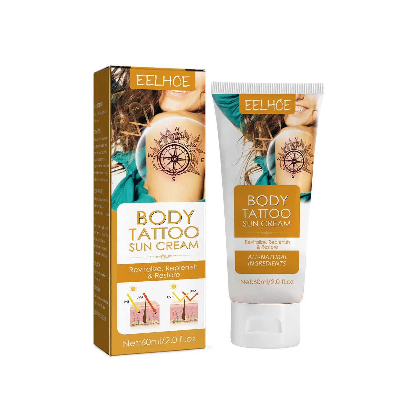 Sunscreen for tattooed skin.